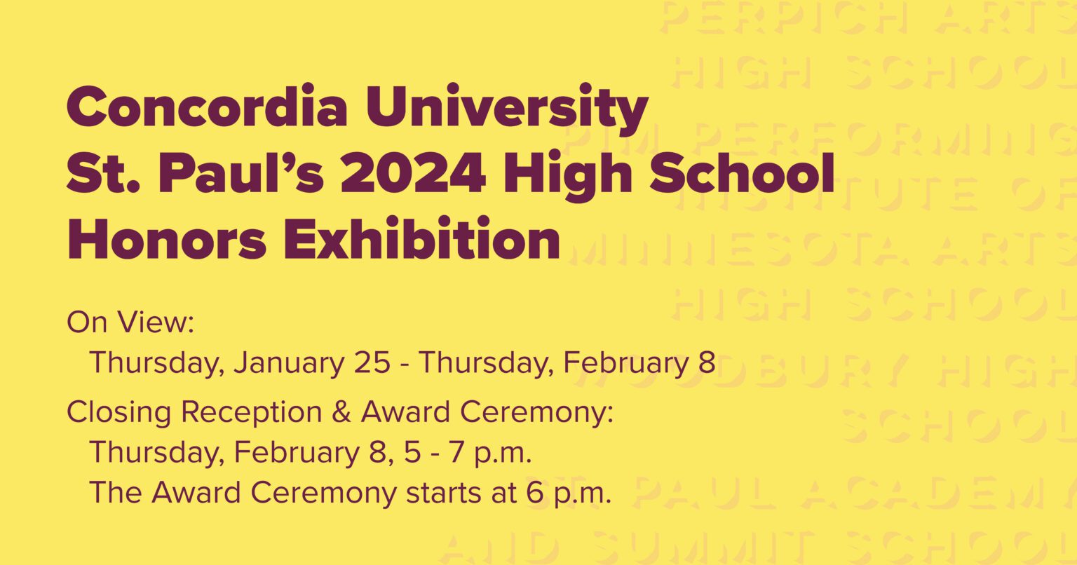 2024 High School Honors Exhibition Concordia St. Paul